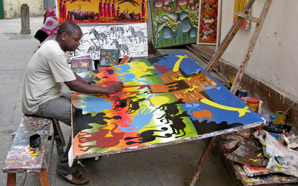 Dipingere con i numeri AFRICANA - Livello Medio