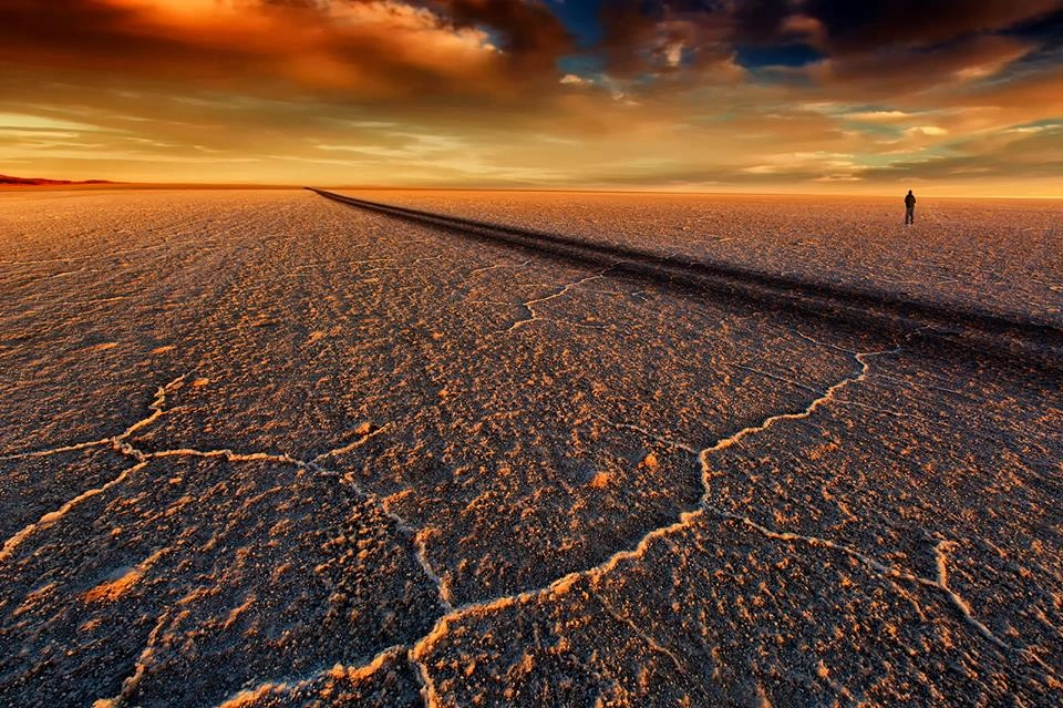 Bolivia, tramonto sul Salar de Uyuni