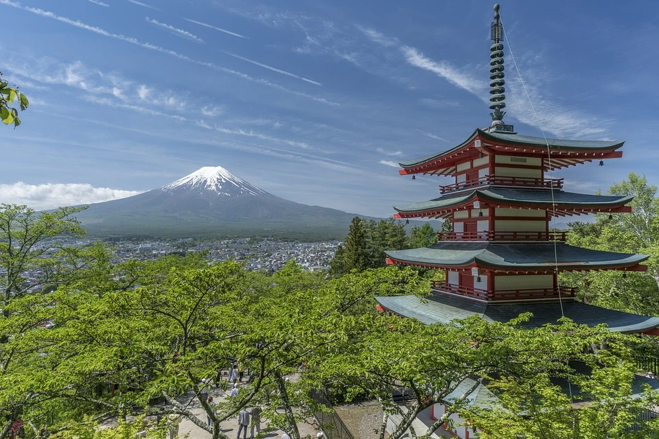 Monte Fuji e Pagoda Di