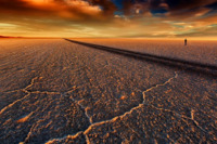 Bolivia, tramonto sul Salar de Uyuni